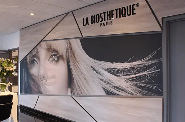 Cut wall graphics installed a beauty boutique in Kent