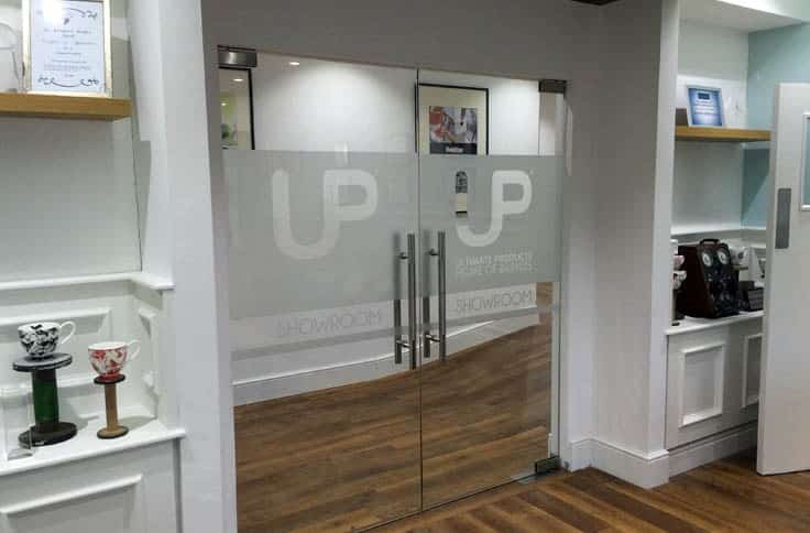 Photo of frosted office glass manifestation