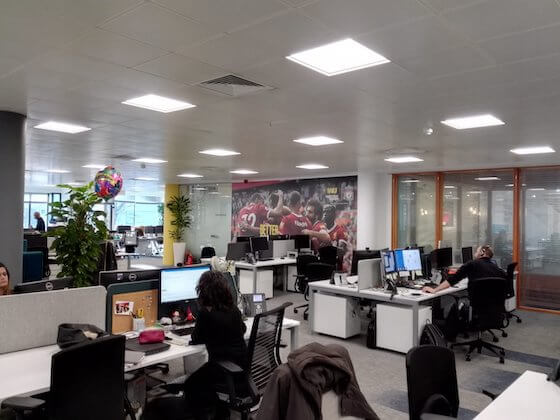 a photo of bespoke printed one piece wall covering printed and installed in a London by Wallace Print
