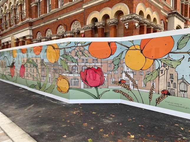 printed hoarding graphics professional installed by wallace print in london